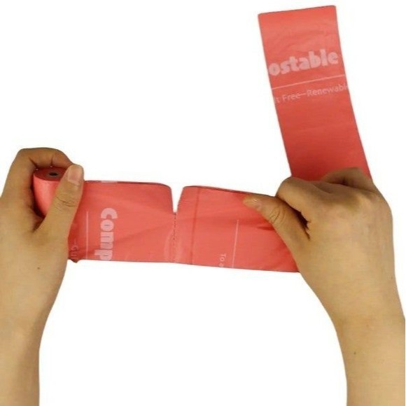 60 Compostable Dog Waste Bags - Pink - Picture 6 of 7